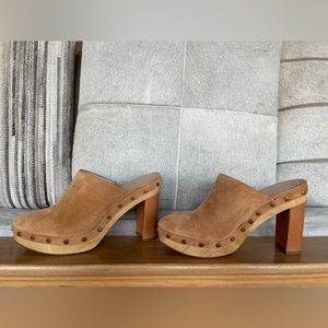 Veronica Beard Grita Suede Stud Clog Mules